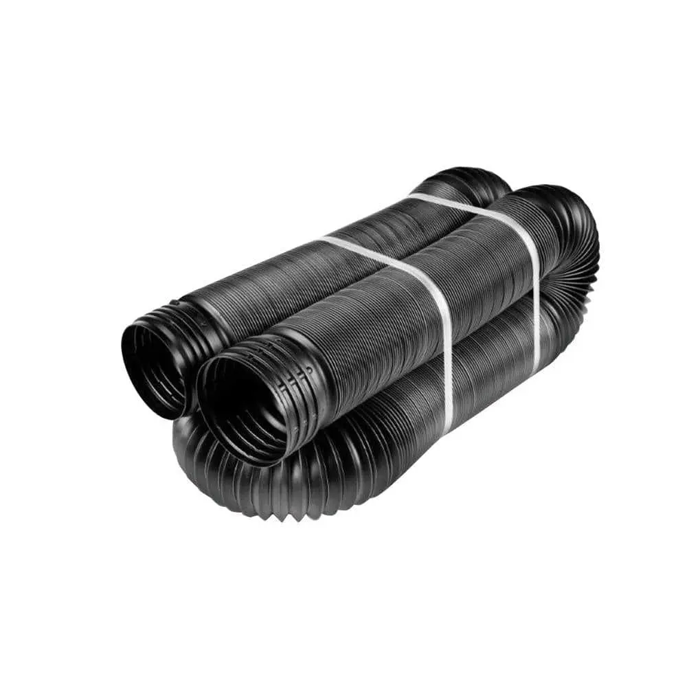 FLEX Drain 4 in.x 50 ft. Black Copolymer Solid Drain Pipe