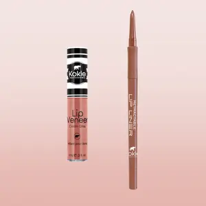 Kokie Professional Retractable Lip Liner & Lip Veneer Cream Gloss Duo