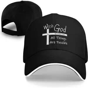 Jesus Hat for Men, Printed Pattern Snapback Christian Hats for Women, Outdoor Religious Cap Adjustable Christian Baseball Caps printing