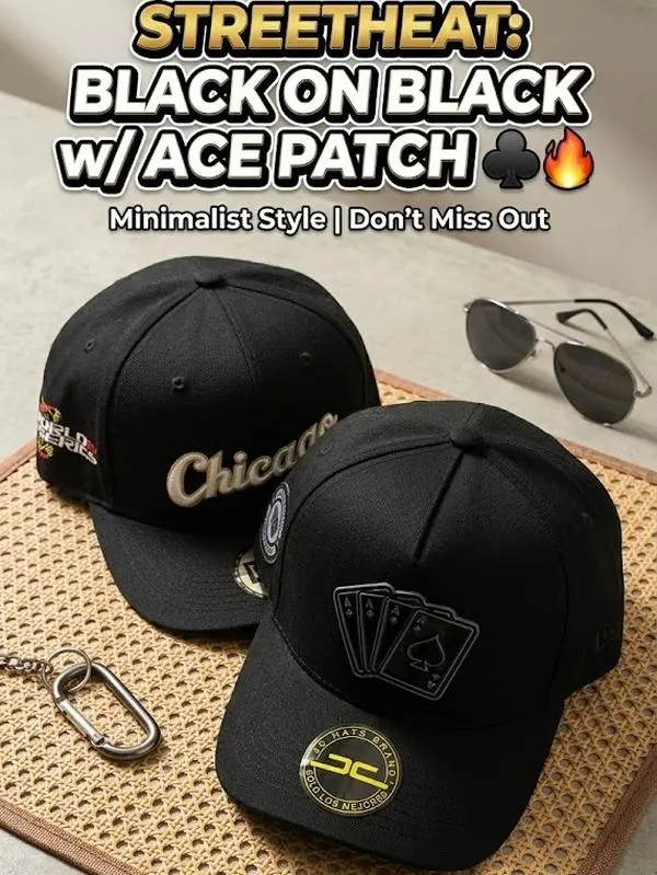 STREETHEAT: BLACK ON BLACK w/ ACE PATCH ️