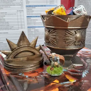 Paladin/Champion - Dice Cup -  *Ready To Ship* - 3D Printed Hand Painted • TTRPG | Dungeons and Dragons | DnD | D&D | Pathfinder | Dice Container | Cosplay