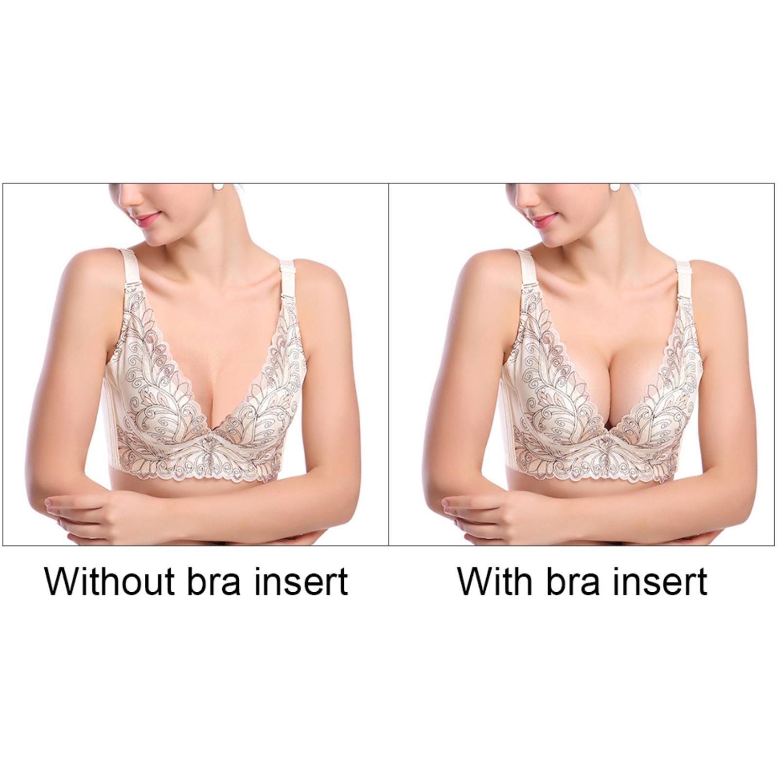 Bra Pads Inserts 6 Pairs Removable Breast Enhancers in White Beige and Black Colors for Women's Bra Cups Versatile Styling Options