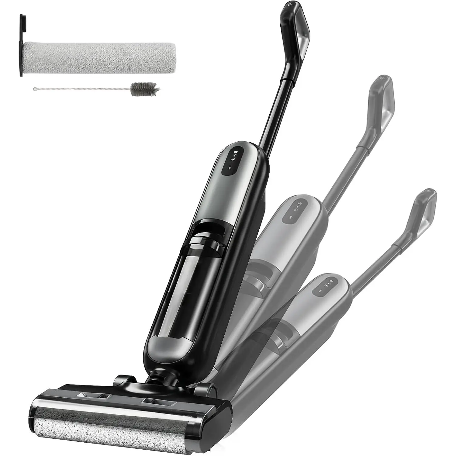 Cordless Wet Dry Vacuum Mop – All in One Vacuum Cleaner & Mop for Hard Floors, Auto Self-Cleaning, Anti-Tangle, 25 Min Runtime, Edge Cleaning – for Tile, Hardwood, Laminate (White/Black/Blue)