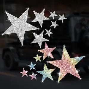 Shiny Seven Stars Car Sticker, Car Decorative Sticker, Vehicle Exterior Decoration, Car Decals, Cartoon Fantasy Decal, Self-Adhesive No Residue, Easy Installation, Suitable for Cars Trucks Motorcycles Windows Laptops, Universal Car Sticker