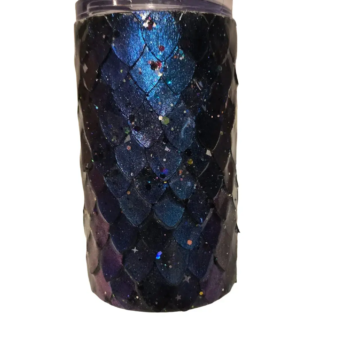 14oz Mason Jar top w/Blue,Purple Dragon Scales