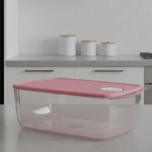Clear Rectangular Microwave Container | 14 Cups