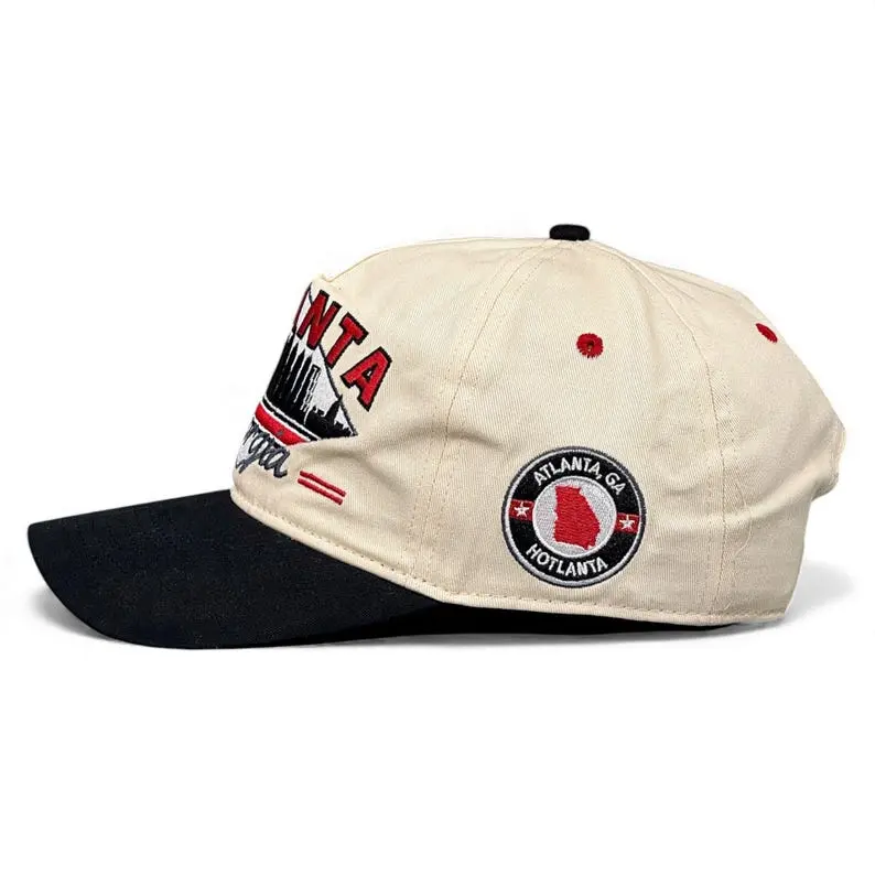 Unisex Atlanta Snapback Hat, Retro Sports Team Embroidered Baseball Cap, Classic Streetwear Flat Brim Cap