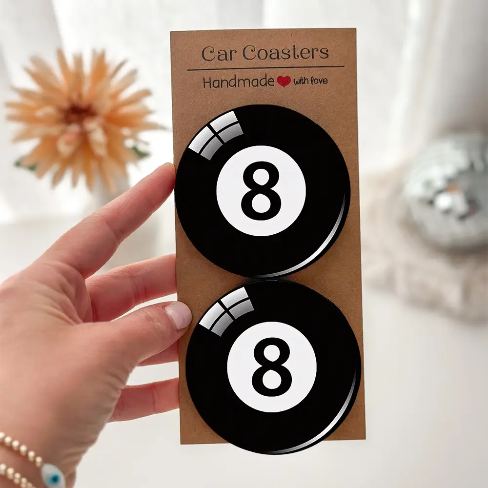 Elegant Car Coasters Set, Non-Slip Cup Holder Pads, Perfect Gift for Holidays, Birthdays, Parties, Durable and Stylish Design