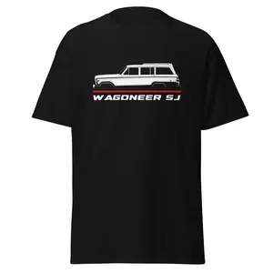 Premium T-Shirt For Wagoneer SJ 1963-1983 Car Enthusiast Grandpa Dad Son Birthday Gift Men's Tee Classic Cotton