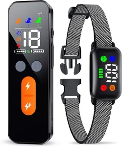Dog Training Collar, Dog Shock Collar with Remote Control for Medium Large Dogs 40-120lbs, IP68 Waterproof Shock Collar for Dogs with Beep Vibration Static & Safety Lock