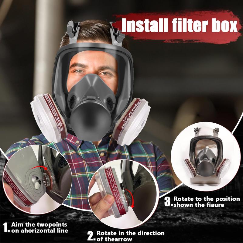 Professional 6800 Respirator Mask – Eccosafe Dual Filter Design for Safe Breathing