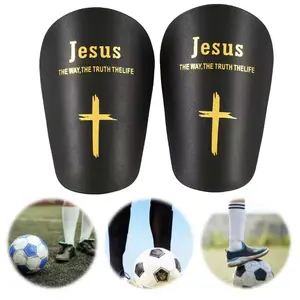 Mini Football Shin Guards Cross Pattern, Unisex Thick Sports Protection Gear, Durable Anti-Collision, Fits Calf, All Seasons, Football Equipment, Football Accessories