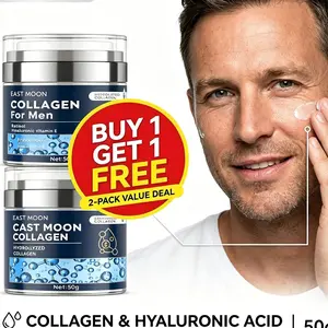 BUY 1 GET 1 FREE】 Collagen Men's Anti-Aging Wrinkle Cream 50g, Face Moisturizer & Skin Firming Lotion, Hyaluronic Acid outdoorfun
