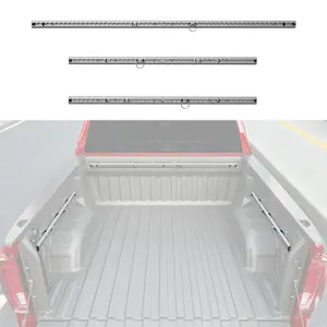 [Fits 19-26 Silverado % Sierra 1500] Trail Rail System Compatible with 19-26 Chevy Silverado Trail Rail GMC Sierra 1500 Tie Down Rails Replacement for 2019-2026 Chevy Silverado Accessories (Side+Front Trail Rail)