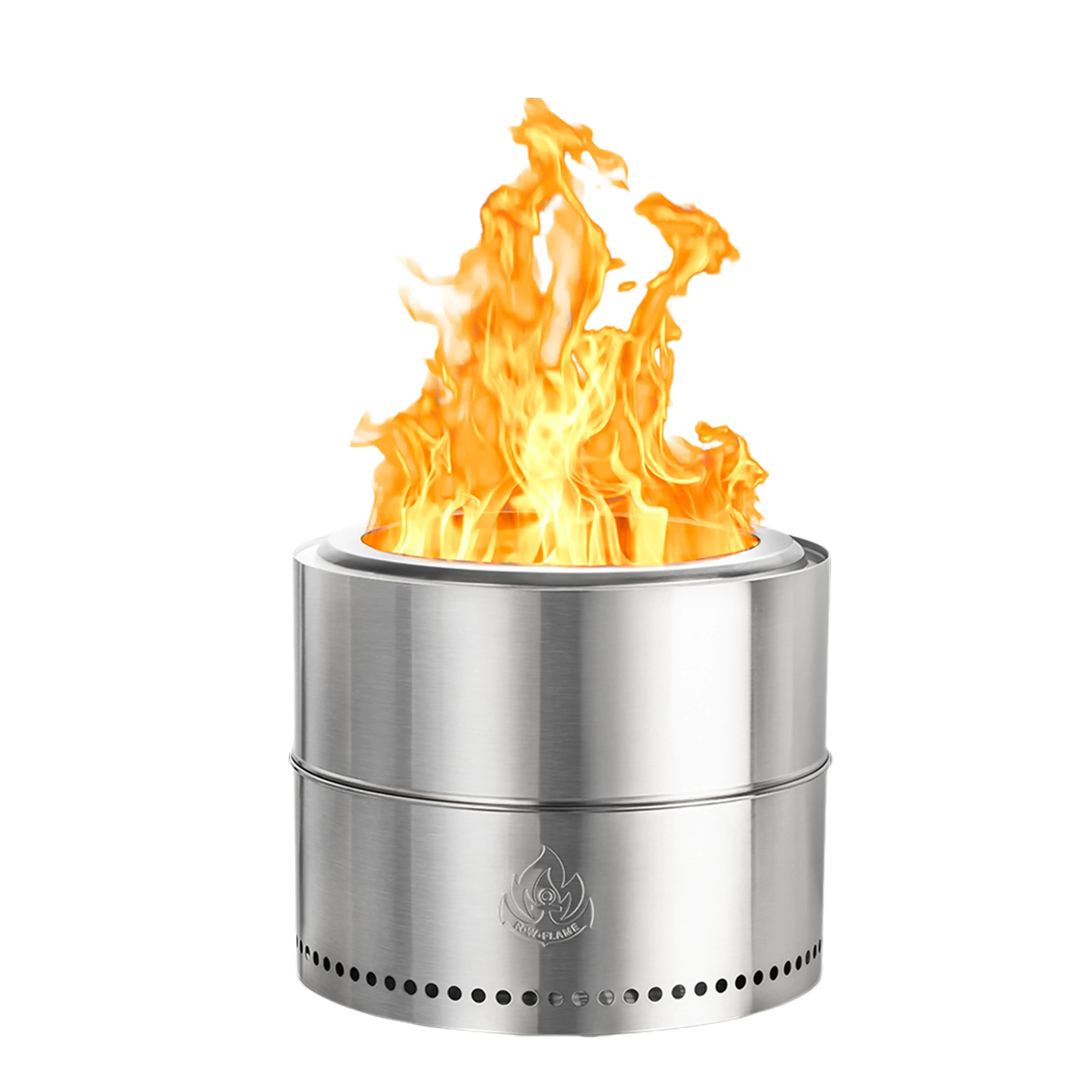 【Summer Sale】19.5 inch Outdoor Fire Pit, Bonfire 2.0 Smokeless Fire Pit, Portable Stainless Steel Firepit, Wood Burning Low Smoke Pit for Outside Patio Camping with Carry Bag farther'sday gift