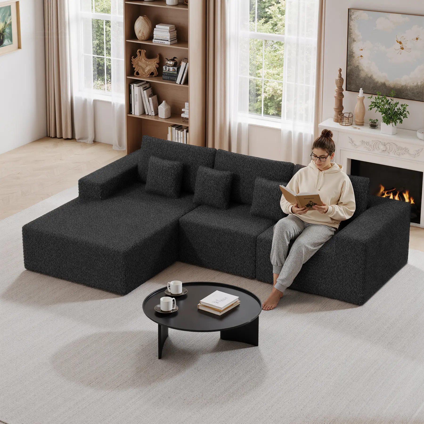 Black - High-twill velvet fabric