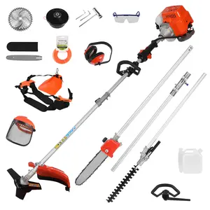 Explorinox Lawn to Branch, One Tool Rules! 5 in 1 Lawn Mower, 52CC Gas Weed Trimmer, Cordless Hedge Trimmer, 2-Stroke Brush Cutter, Handheld Chainsaw Hedge Pruner. Stop Switching, Start Finishing.