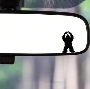 Tiny Bigfoot Heart Hands Vinyl Decal: Sasquatch Hidden Car Sticker,Car Rearview Mirror Stickers - Car Accessories