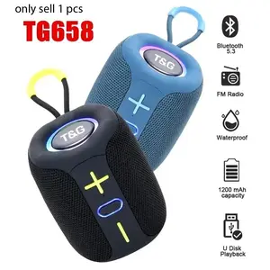Portable Wireless Bluetooth-compatible Speaker FM Radio Waterproof Small LED Light Outdoor Subwoofer Lamp REG PC TV Computer Bicycle Bass Audio Music Sound Box USB TF Card U Disk Aux Mp3 Mini Woofer Blootooth Caixa De Som Bocina Coluna Column Acoustics