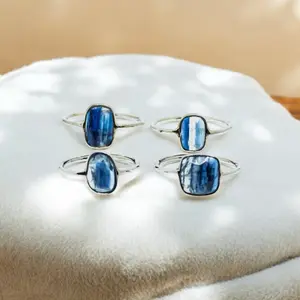 Blue Kyanite Sterling Silver 925 Ring for Women