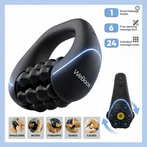 Summerwins Handheld Electric Rolling Massager, 3-Speed Rotating Full-Body Massage Tool for Neck, Back, Shoulders, Arms and Legs, Relaxation Gift, Party Gift and Home Use
