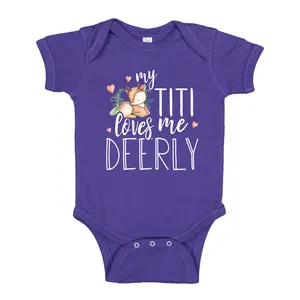 My Titi Loves Me Deerly Baby Bodysuit, Titi Shirt, Titi Gift, Titi Present, My Titi Loves Me, Cute Titi Baby Clothes, Deer Theme, Cute Pun
