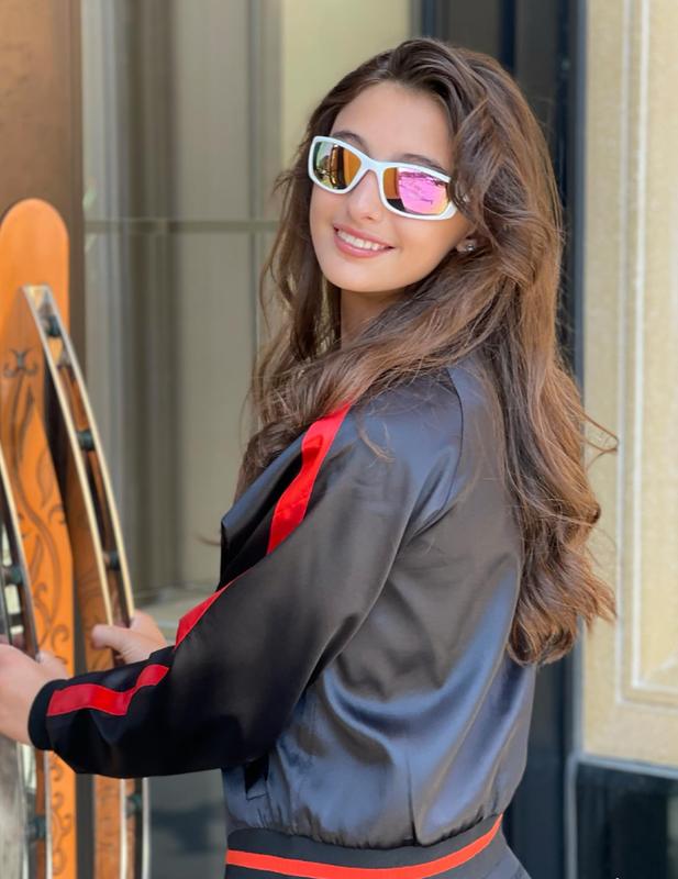 ZEAGOO Women Bomber Jacket Lightweight Zip Up Jacket Casual Striped Jacket Coat Outerwear Windbreaker with Pockets