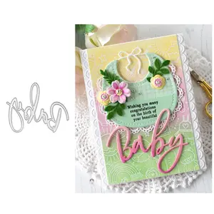 New Baby Letter Cutting Mold, Ideal for Scrapbooking and Card Making, Metal Embossing Die, Perfect for DIY Projects, Album and Craft Supplies