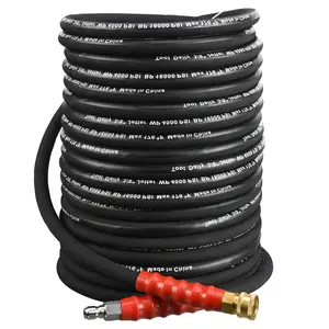 Tool Daily Pressure Washer Hose - 3/8 Inch x 50 FT, 4000 PSI, High Tensile Wire Braided - Durable and Leak-Free Design