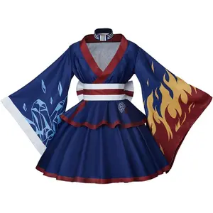 Anime Hero Dress Outfit Midoriya Izuku Costume Froppy Costume for Women Blue