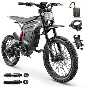 BIBUFF GT600 adult electric bike, 72V 30Ah removable battery, 7500W peak power, top speed 55 mph, range 80 miles, supports 500 lbs, hydraulic brakes, 2-in-1 Pedal System，A bike with two riding modes，2-year warranty