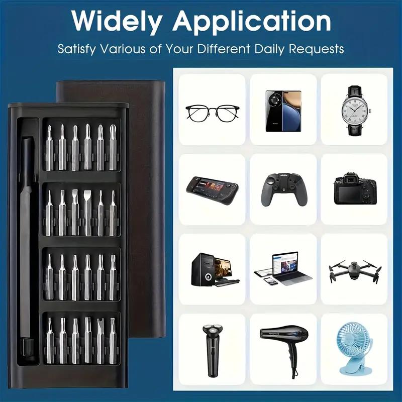 24 in 1 Precision Screwdriver Set, Multifunctional Repair Tool with Storage Box, Durable Plastic Screwdriver Set for Phone & Tablet Disassembly, Screwdriver Bits