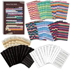 Emotional Quote Sticker Book, 60pcs/set Colorful Emotional Quote Crafts Sticker, Self Adhesive Decorative Sticker for Diary, Scrapbook, Journal, Album