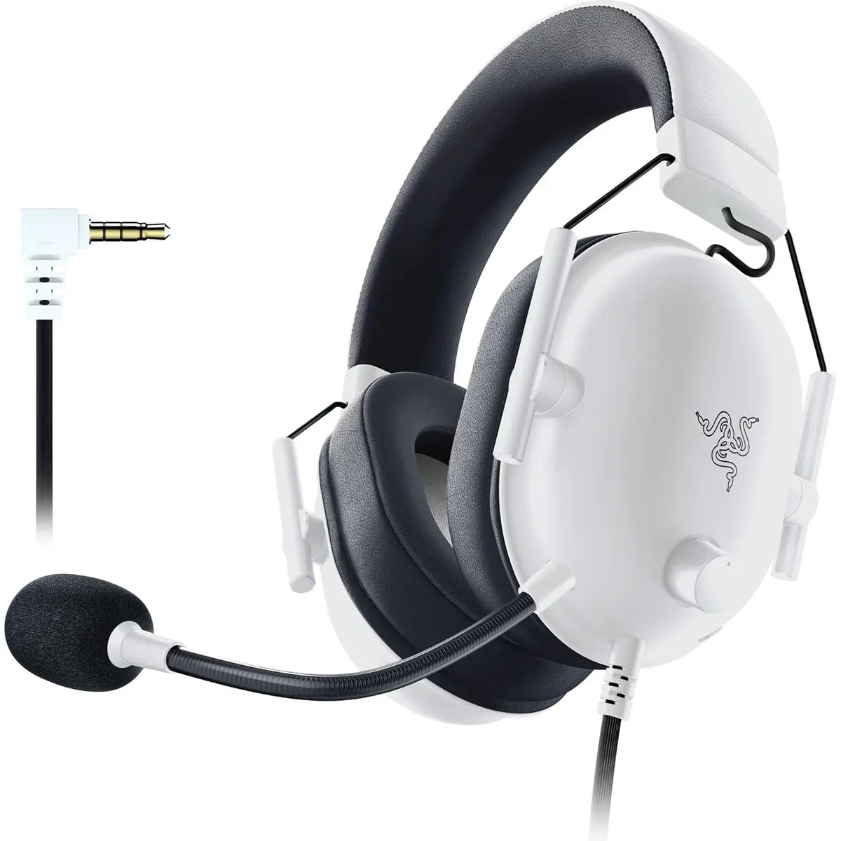 Razer BlackShark V2 X Gaming Headset: 7.1 Surround Sound - 50mm Drivers - Memory Foam Cushion - For PC, PS4, PS5, Switch - 3.5mm Audio Jack - White