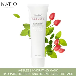 NATIO 10-Min Hydrating Glow Mask – Papaya, Rosehip Oil & Vitamin C for Soft, Smooth, Fresh-Looking Skin | Lightweight, Non-Greasy Moisture Boost
