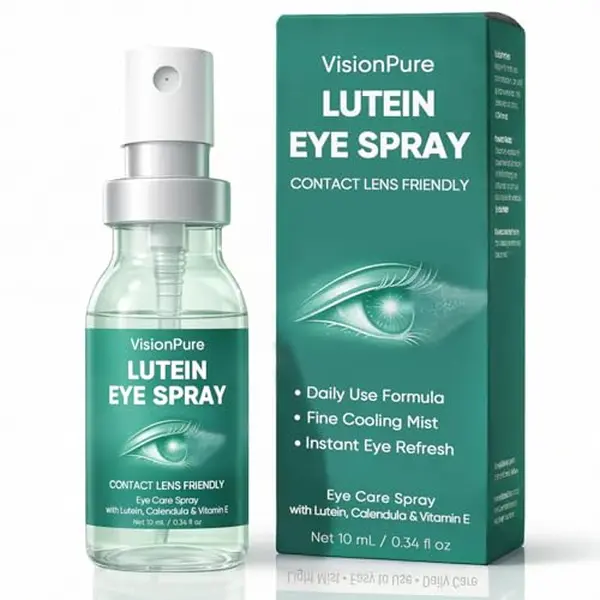 Lutein Eye Spray Gentle Eyelid Cleanser 1pcs, Must-Have for Long Phone Use, Lutein Vitamin E Eye Repair Formula, Tired Dry Eyes, Soothing Itchy Red-Looking Eyes