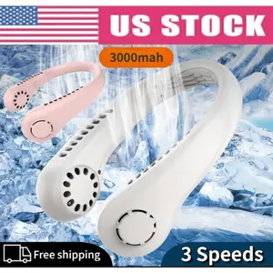 USB Portable Hanging Neck Fan Cooling Air Cooler Little Electric Air Conditioner