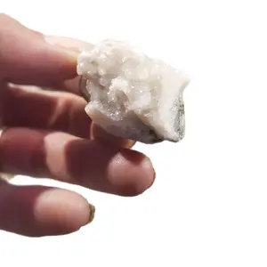 AZ Drusy Sugar Crystal Cluster on Light Matrix- Natural Activated Raw