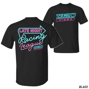 Video Racing T-shirt , Neon Light Graphic , Late Night Racing League Theme , High-Quality Cotton Fabric , Stylish and Comfortable , Perfect for Car Enthusiasts Menswear Top Sport Streetwear Soft