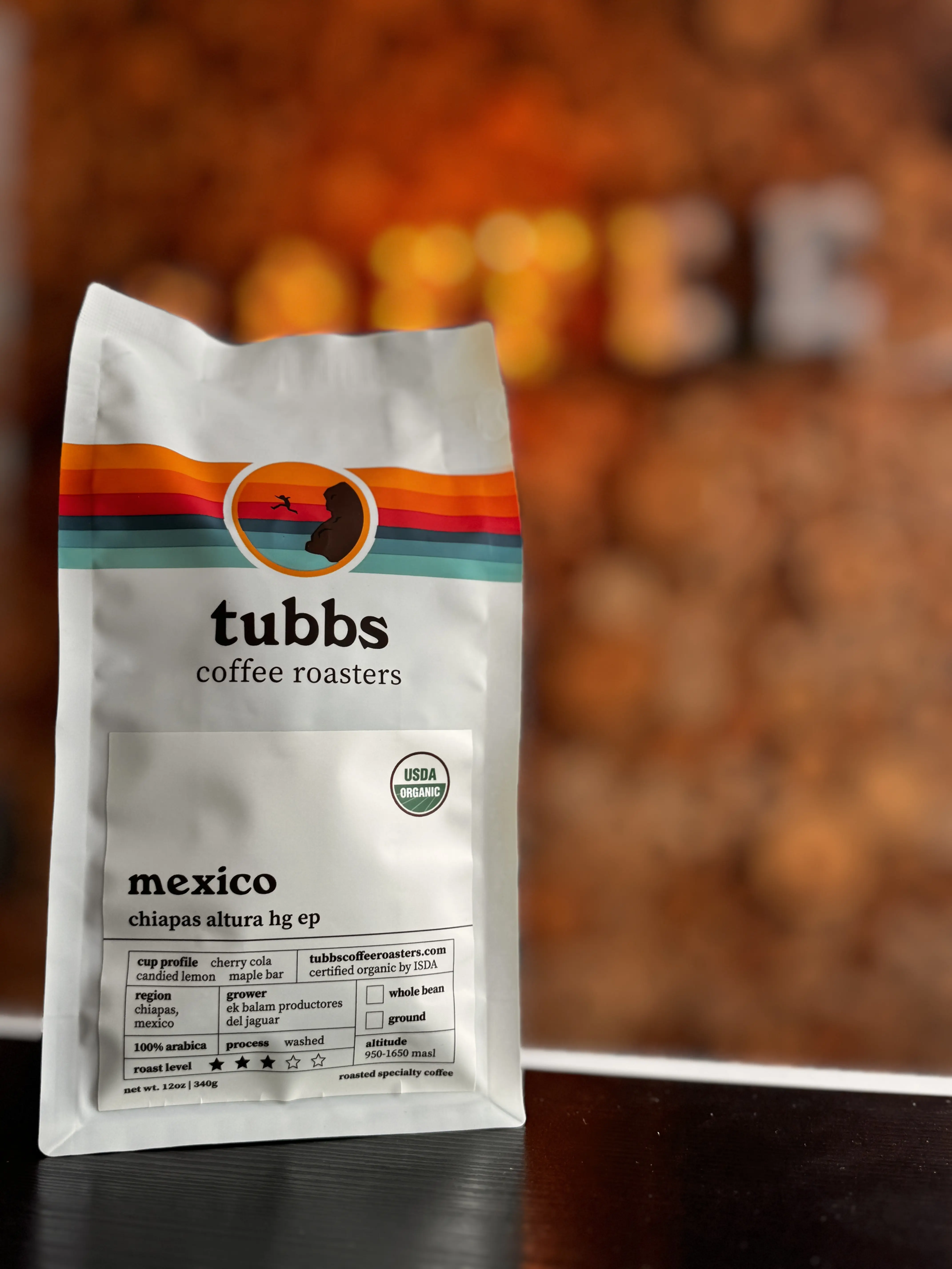 Tubbs Coffee Roasters Chiapas Altura HG EP - USDA Certified Organic Bourbon Caturra Typica Light-Medium Roast from 900-1500 Masl Mexico