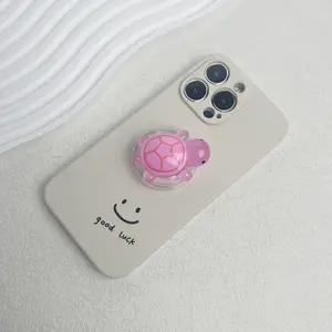 2 Pcs、3 Pcs、1 Pcs Glow-in-the-Dark Turtle Phone Holder Mini Resin Turtle Design Expandable Folding Stand Non-Slip ABS Grip Adjustable Phone Stand for Mobile Devices Adjustable Foldable Holder