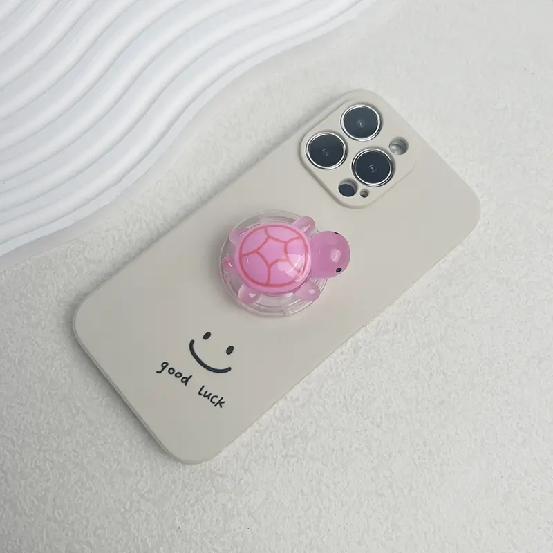 2 Pcs、3 Pcs、1 Pcs Glow-in-the-Dark Turtle Phone Holder Mini Resin Turtle Design Expandable Folding Stand Non-Slip ABS Grip Adjustable Phone Stand for Mobile Devices Adjustable Foldable Holder Phone Accessories