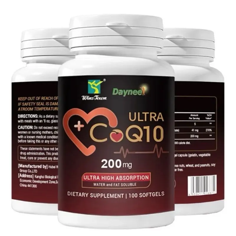 CoQ10 100mg Softgels - Ultra 200mg Formula, 3x Better Absorption CoQ10 Antioxidants Nutritional Supplements, Heart Health & Energy Support, 4-Month Supply (100 Softgels)