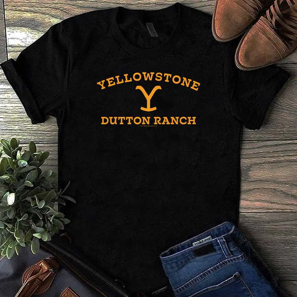 Yellowstone Large Gold Dutton Ranch Logo T-Shirt
