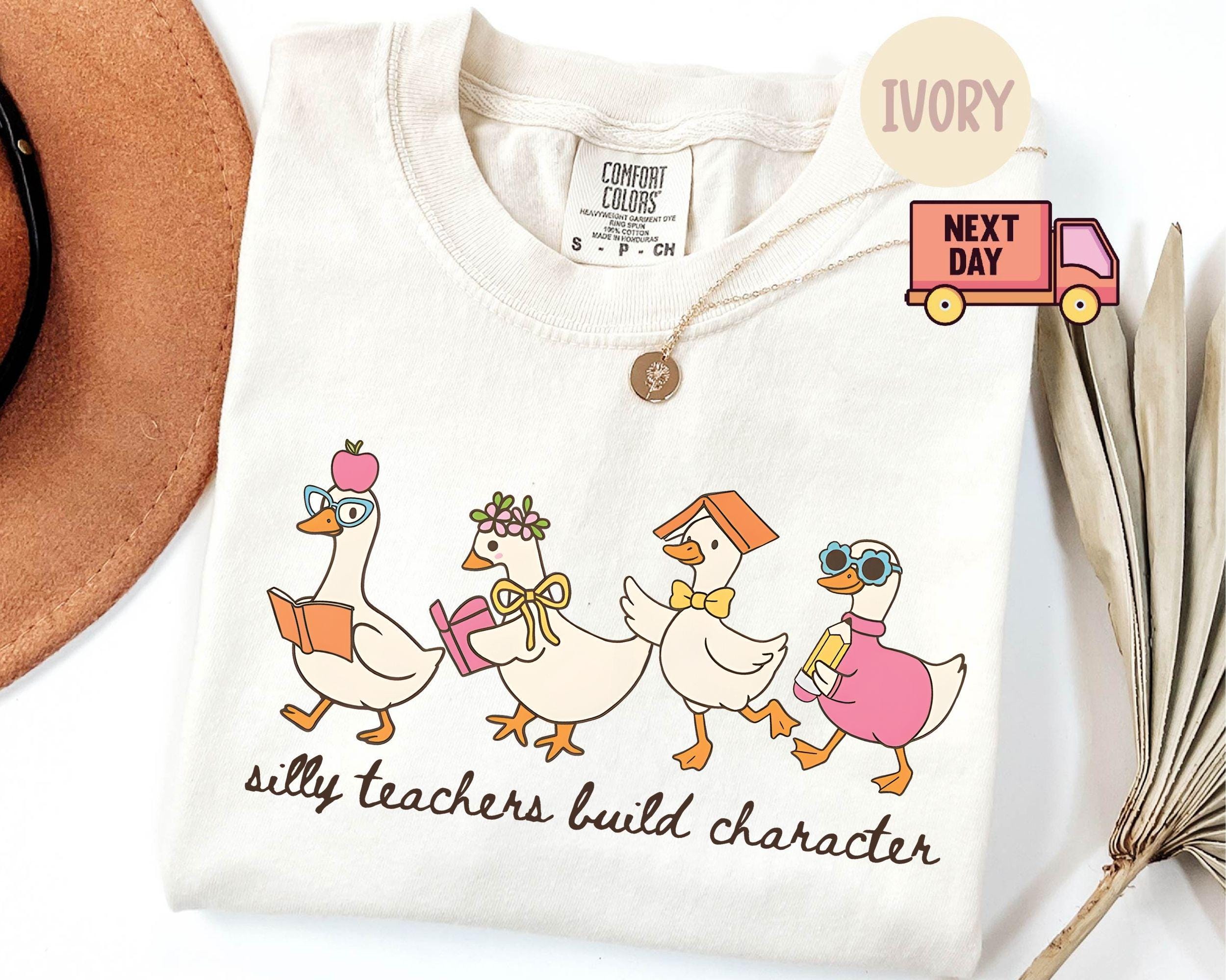 Comfort Colors Silly Goose Teacher T-shirt, Funny Teacher Graphic Tee, Back To School Shirt, Teacher Appreciation Gift, Cute Classroom Apparel
