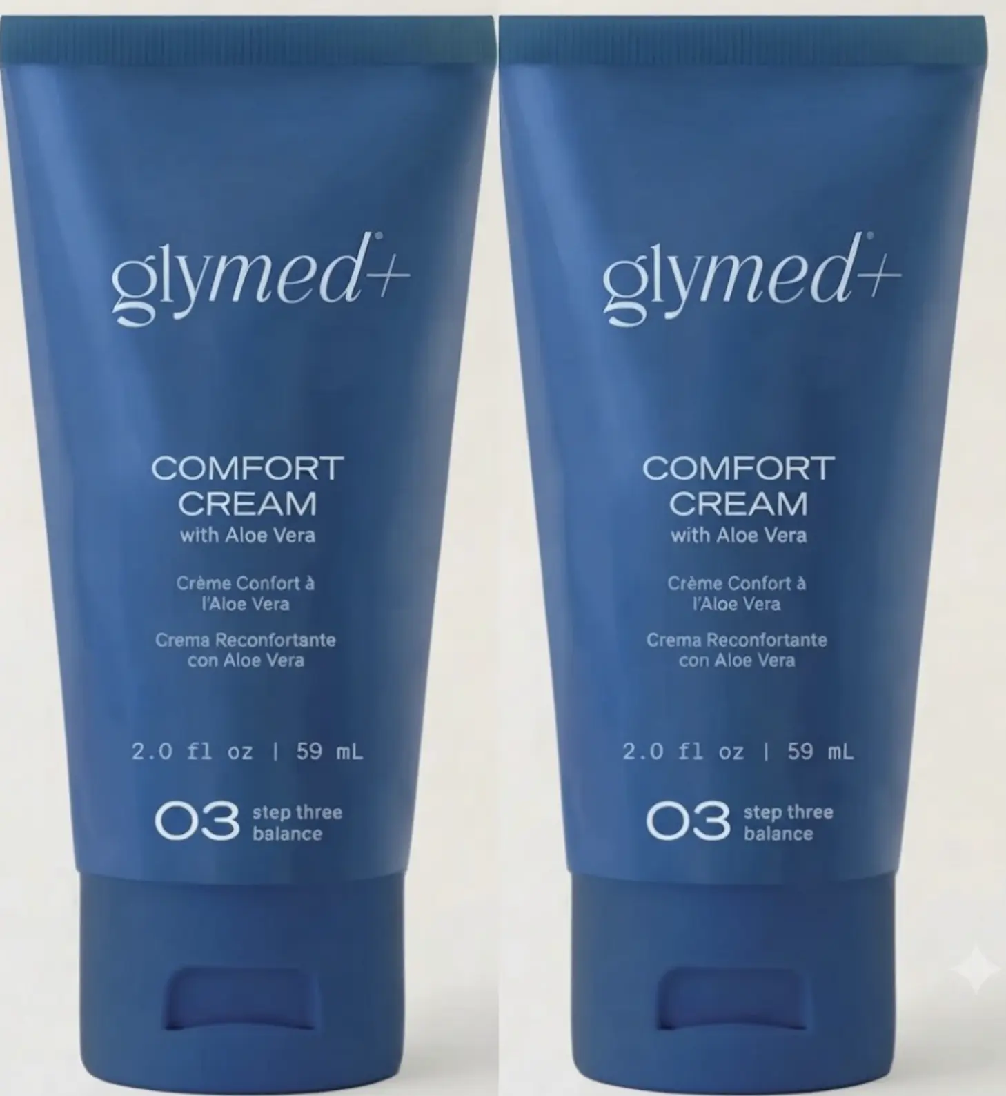 2 PACK - GlyMed Plus Comfort Cream with Aloe Vera (2 oz | 59 ml)