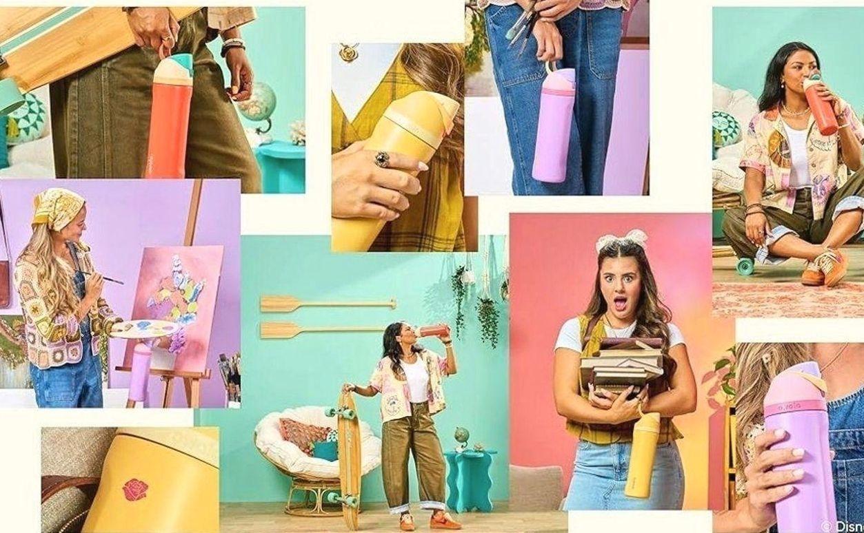 Owala Disney Princess FreeSip Insulated Stainless Steel Water Bottle with Straw for Sports and Travel, BPA-Free Sports Water Bottle, 24 oz, Belle | Disney Princess, Insulated, with Straw, BPA-Free, Sports Water Bottle