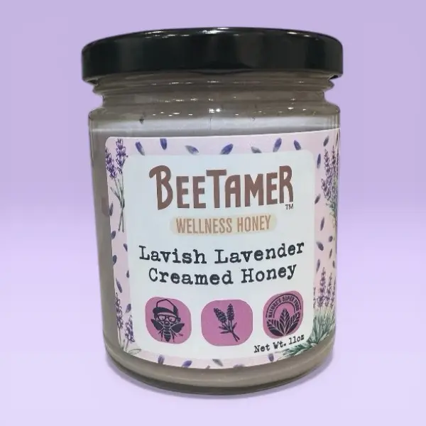 BeeTamer's Lavish Lavender Raw Creamed Honey with Lavender Flavor BeeTamer's Lavish Lavender Raw Creamed Honey with Lavender Flavor