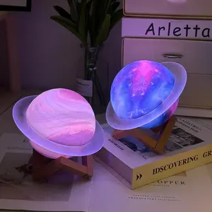 Saturn Ring Bluetooth-compatible Speaker Planet Lamp Desktop Creative Gift Trendy Dream Planet Bass Boombox Small Sound System