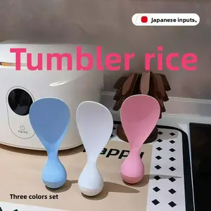 Fun Practical Anti-Stick Rice Spoon, Standing Food Grade High Temperature Resistant, Home Kitchen Tableware Rice Spoon Set, 3 Pieces, Spoons Set, Kitchen Tool, Kitchen Utensils